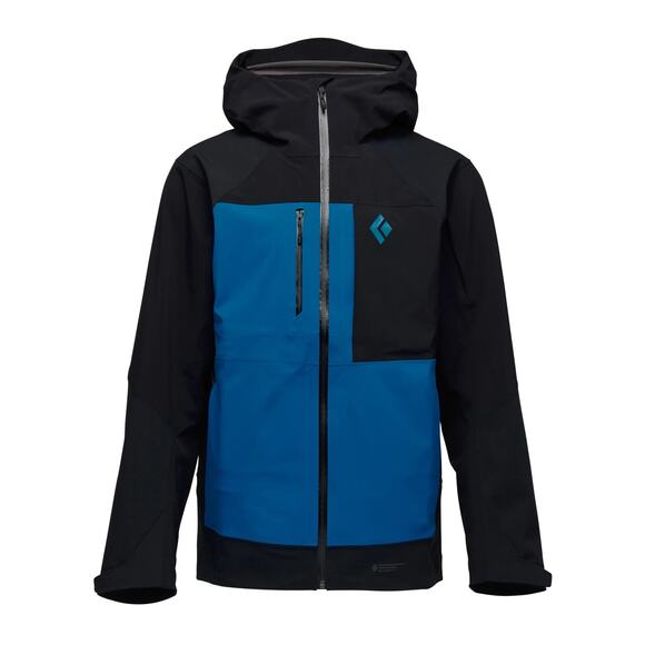 Black Diamond Recon Stretch PRO Shell Jacket Parka Black Kingfisher Blue Mens M. - Picture 8 of 9